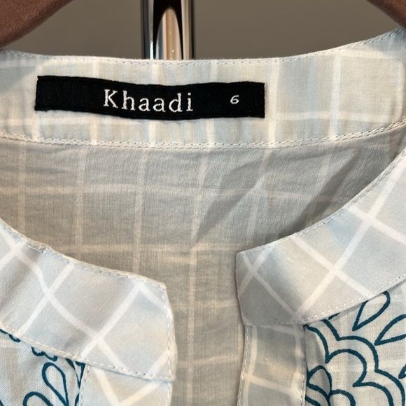 🇪🇸🥑Khaadi Embroidered Cotton Kurti | White Pink Paisley Floral Cambric Tunic | 6 - Picture 6 of 9